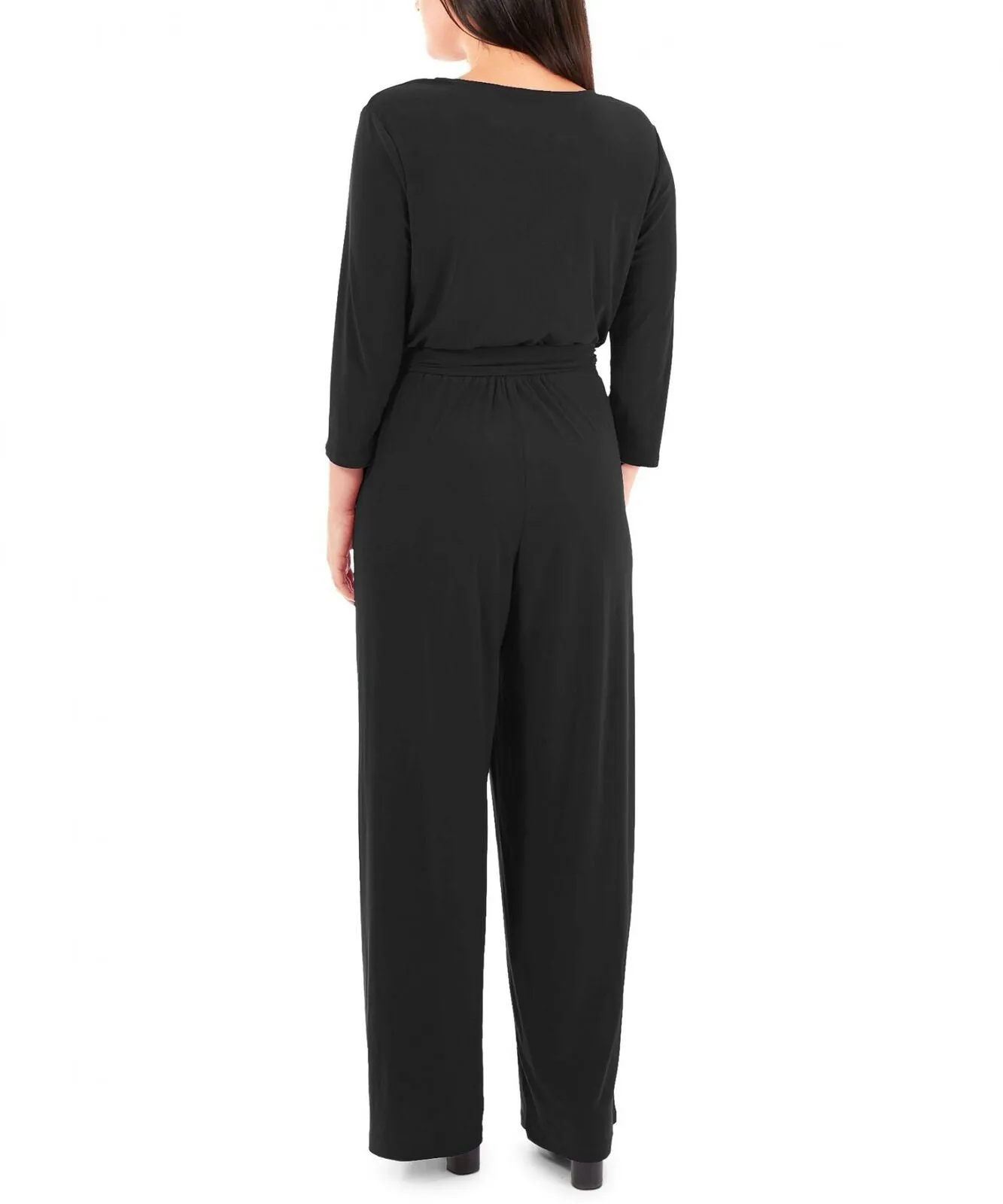 NWT NY Collection Women's Grommet Wide Leg Knit Jumpsuit. MITU6510 X-Large