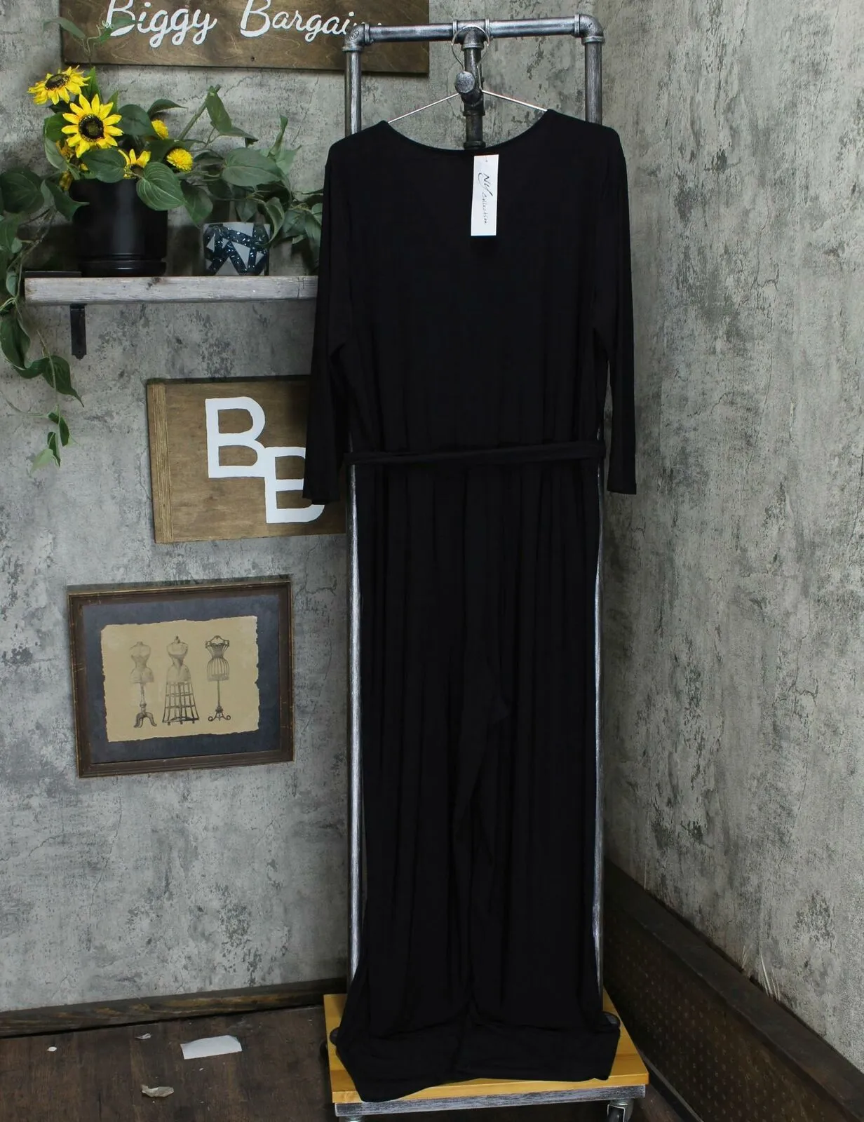 NWT NY Collection Women's Grommet Wide Leg Knit Jumpsuit. MITU6510 X-Large