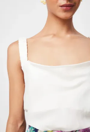 Oncewas II DELRAY Reversible V Cowl Cami - ivory