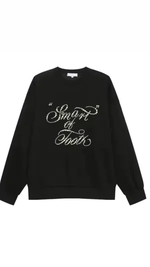 PEARL HAND-PLACED 100% COTTON   LONG SLEEVE SHIRT