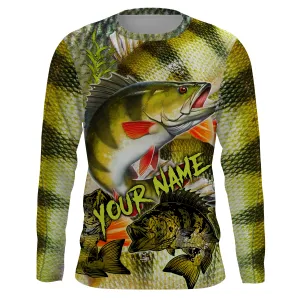 Personalized Yellow perch Fishing shirt Custom name Long sleeve, Long Sleeve Hooded NPQ940