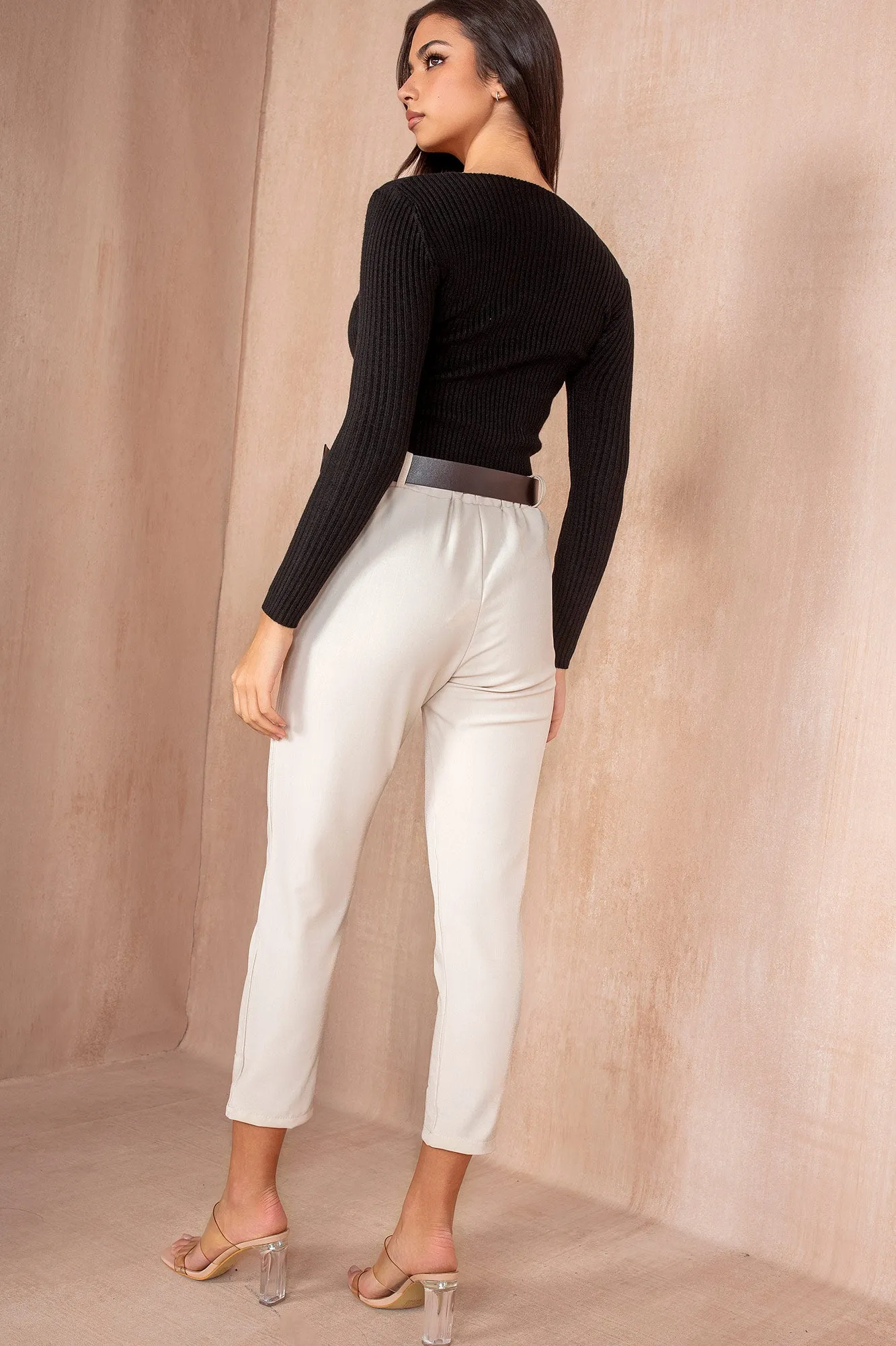 Poppy Black Knit Top
