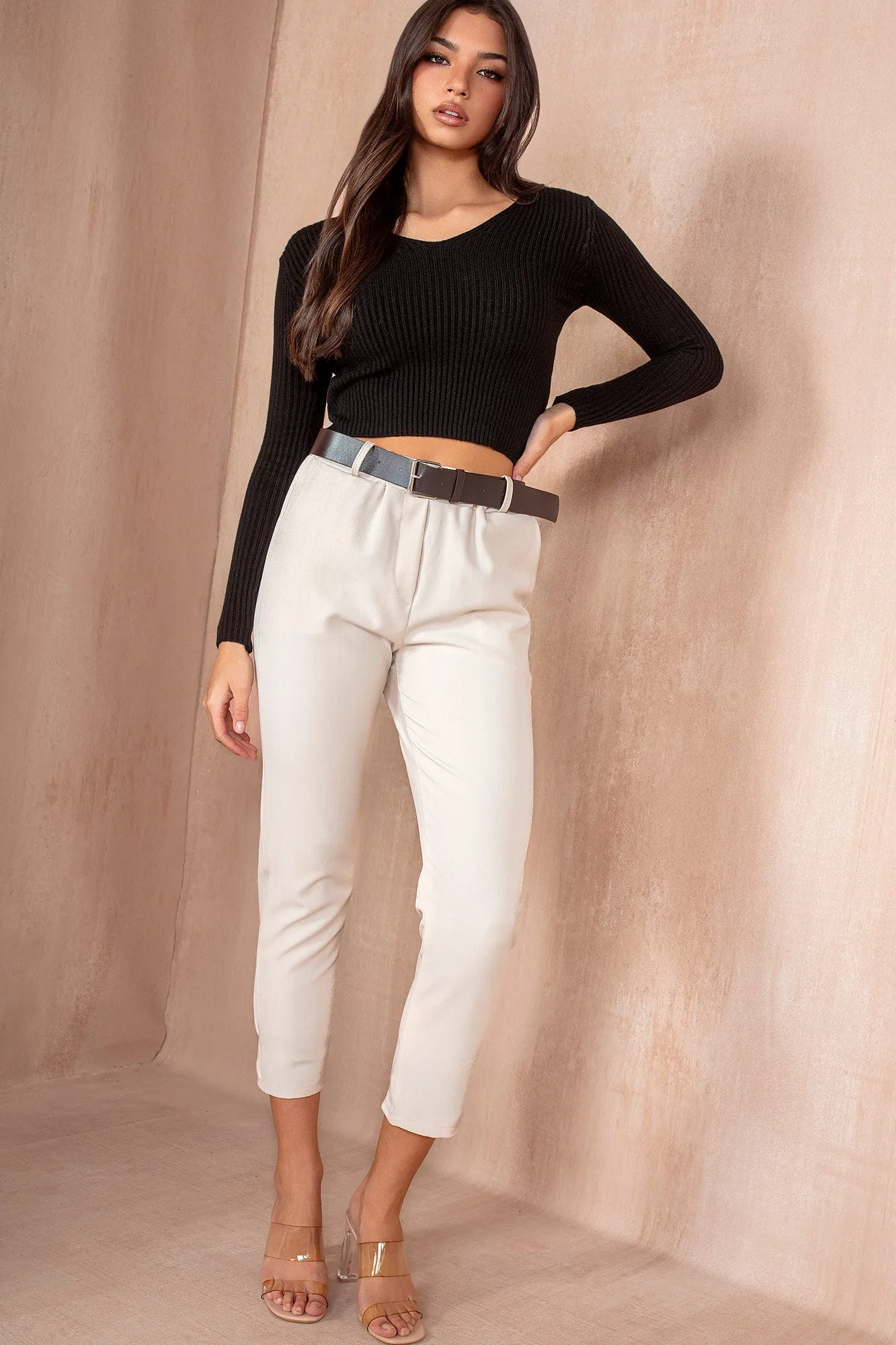 Poppy Black Knit Top
