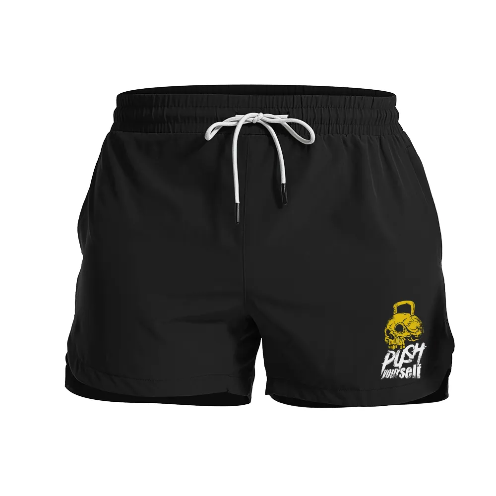 Push Yourself Graphic Shorts