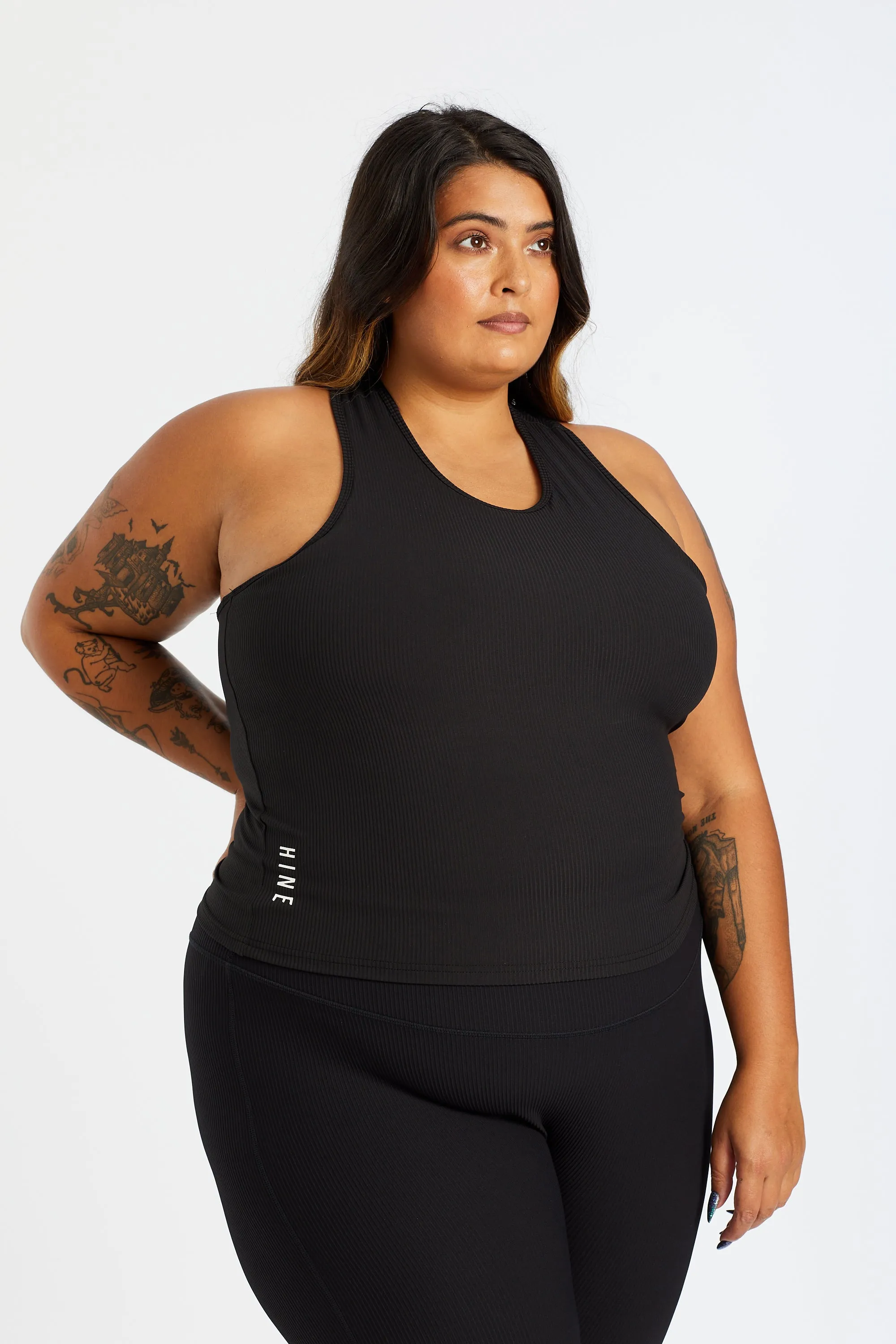 RIB RACERBACK SINGLET ONYX