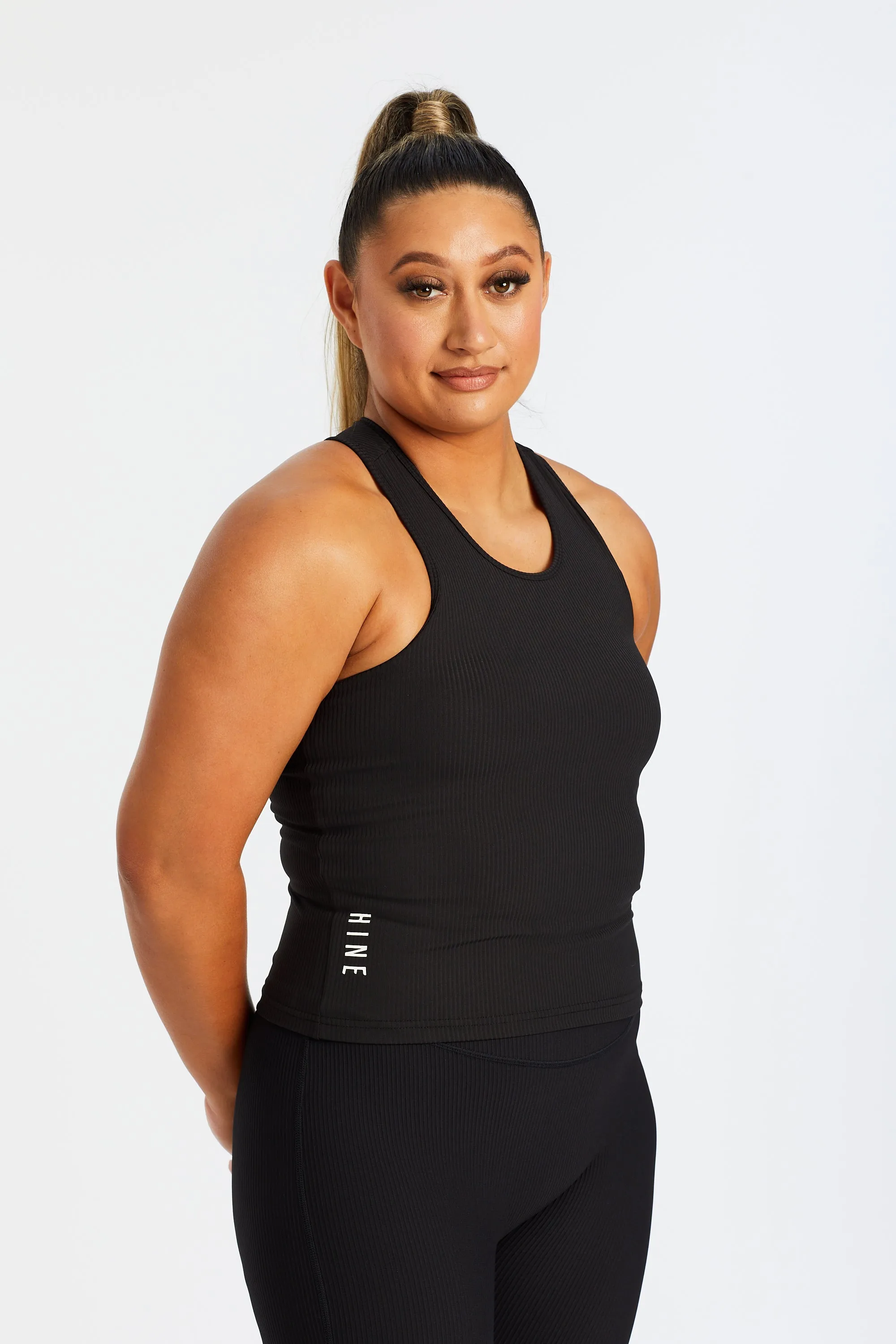 RIB RACERBACK SINGLET ONYX