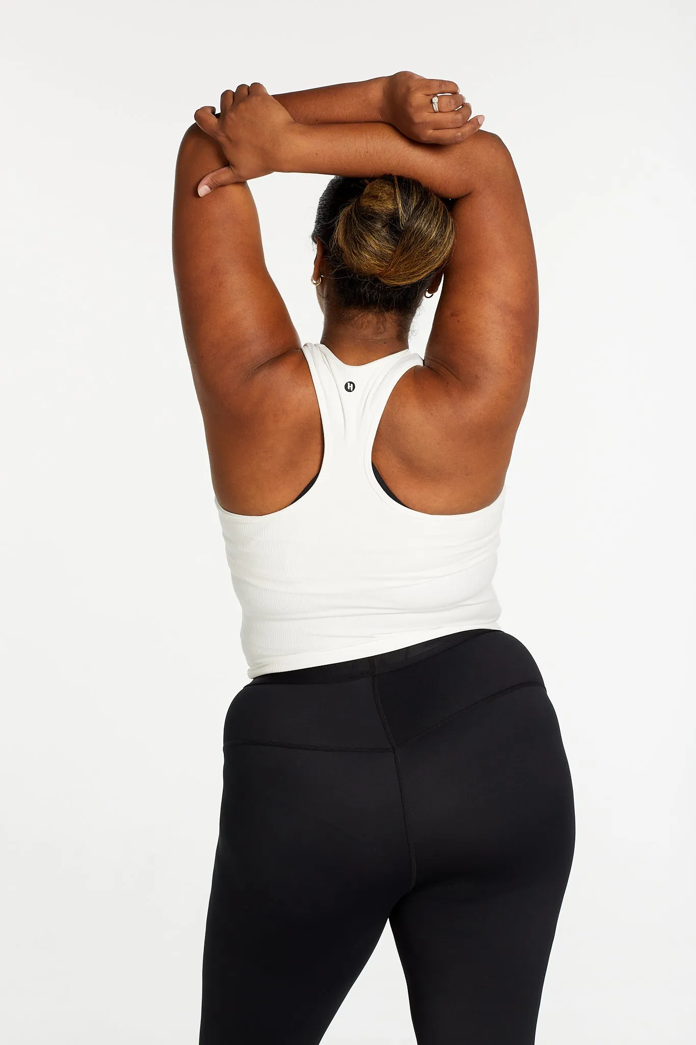 RIB RACERBACK SINGLET WHITE