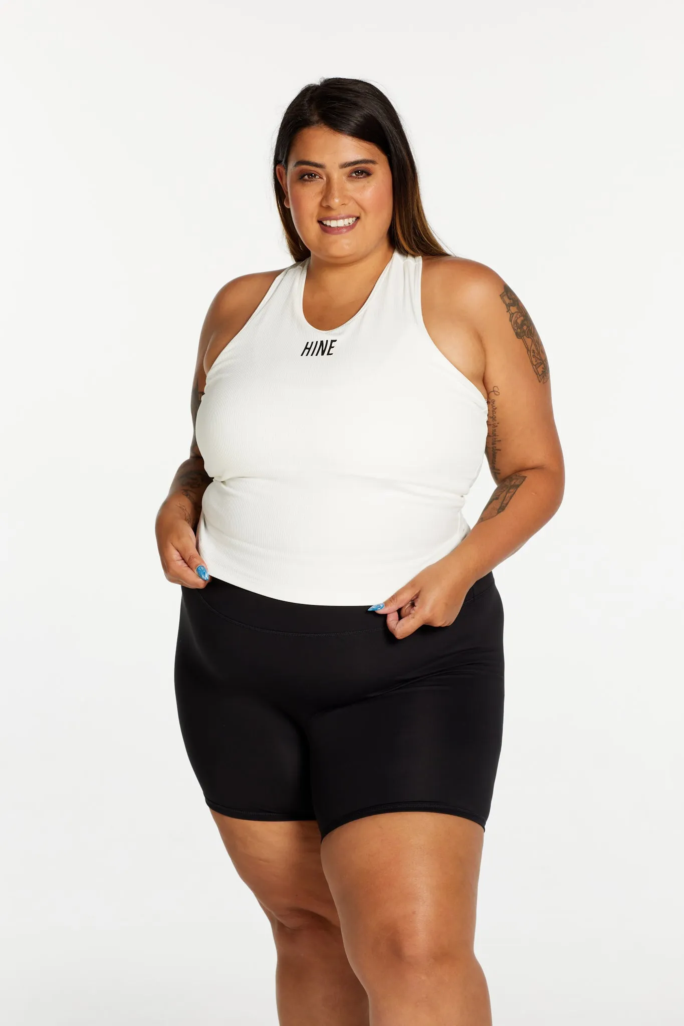 RIB RACERBACK SINGLET WHITE
