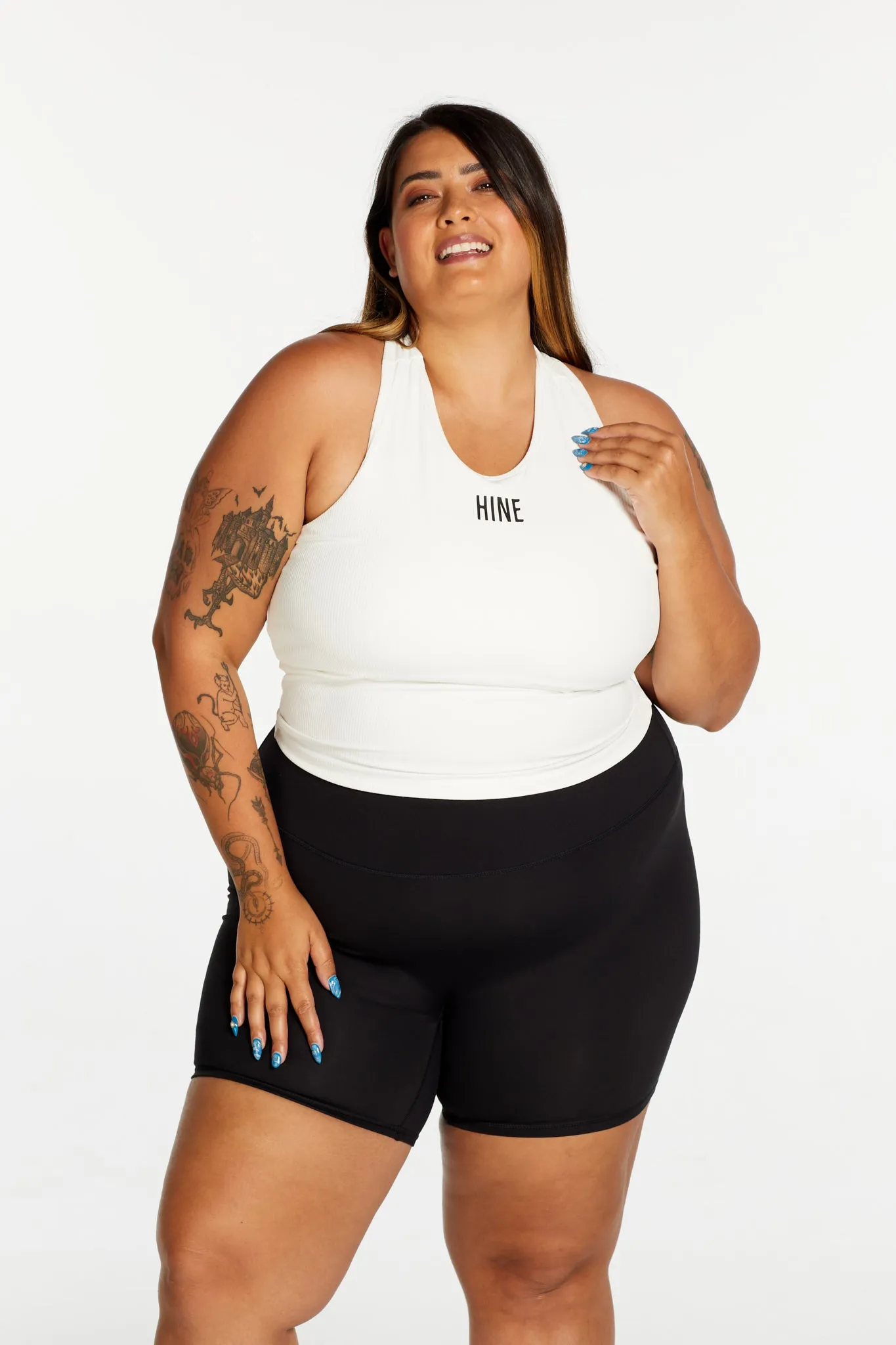 RIB RACERBACK SINGLET WHITE