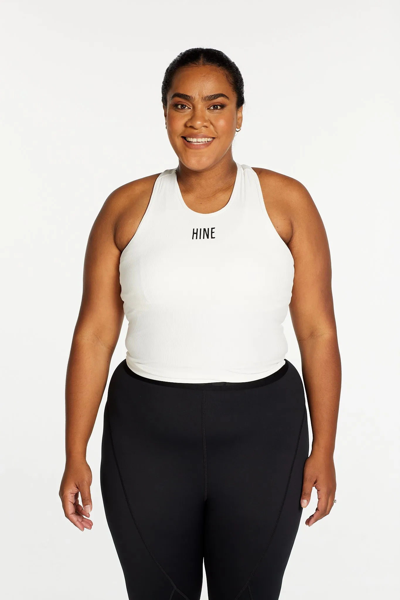 RIB RACERBACK SINGLET WHITE