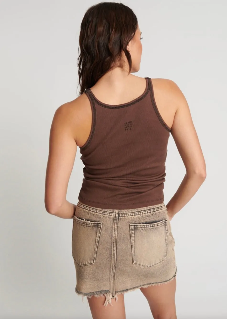Ribbed Tank Top Cocoa