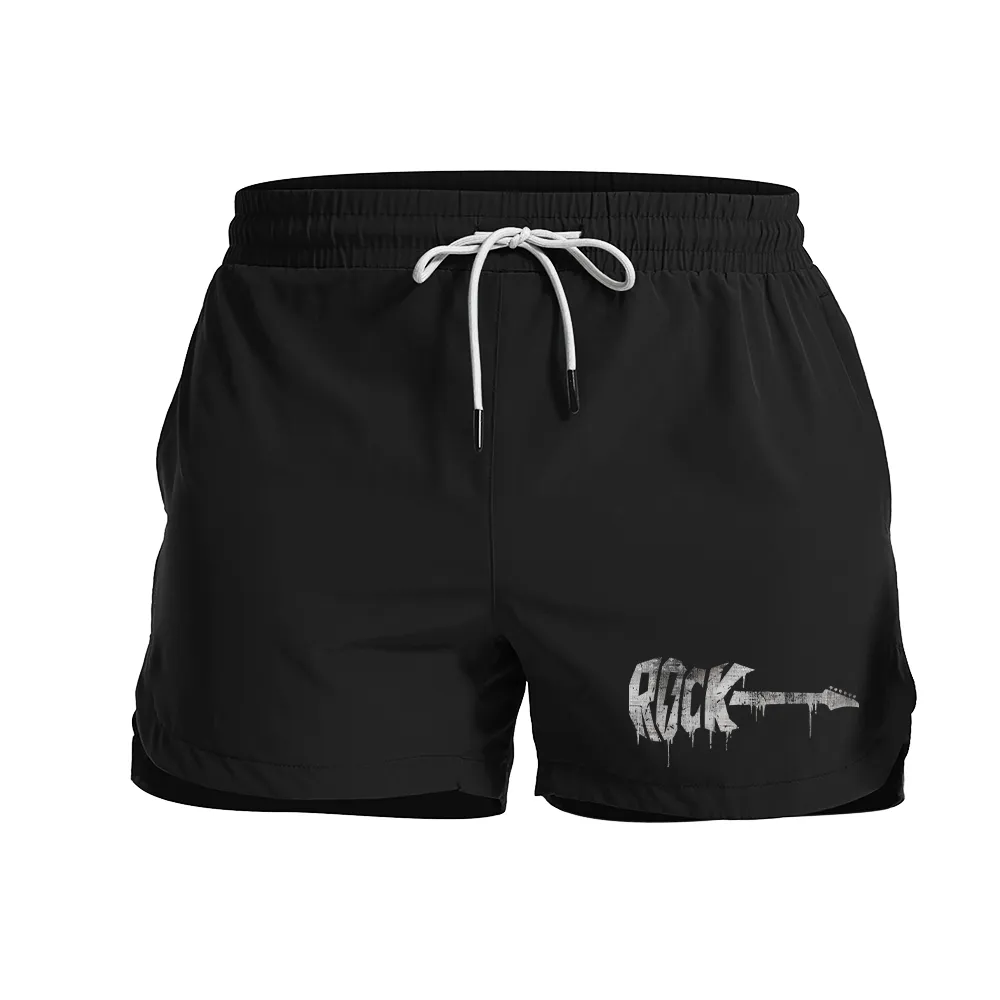 Rock Guitar Graphic Shorts