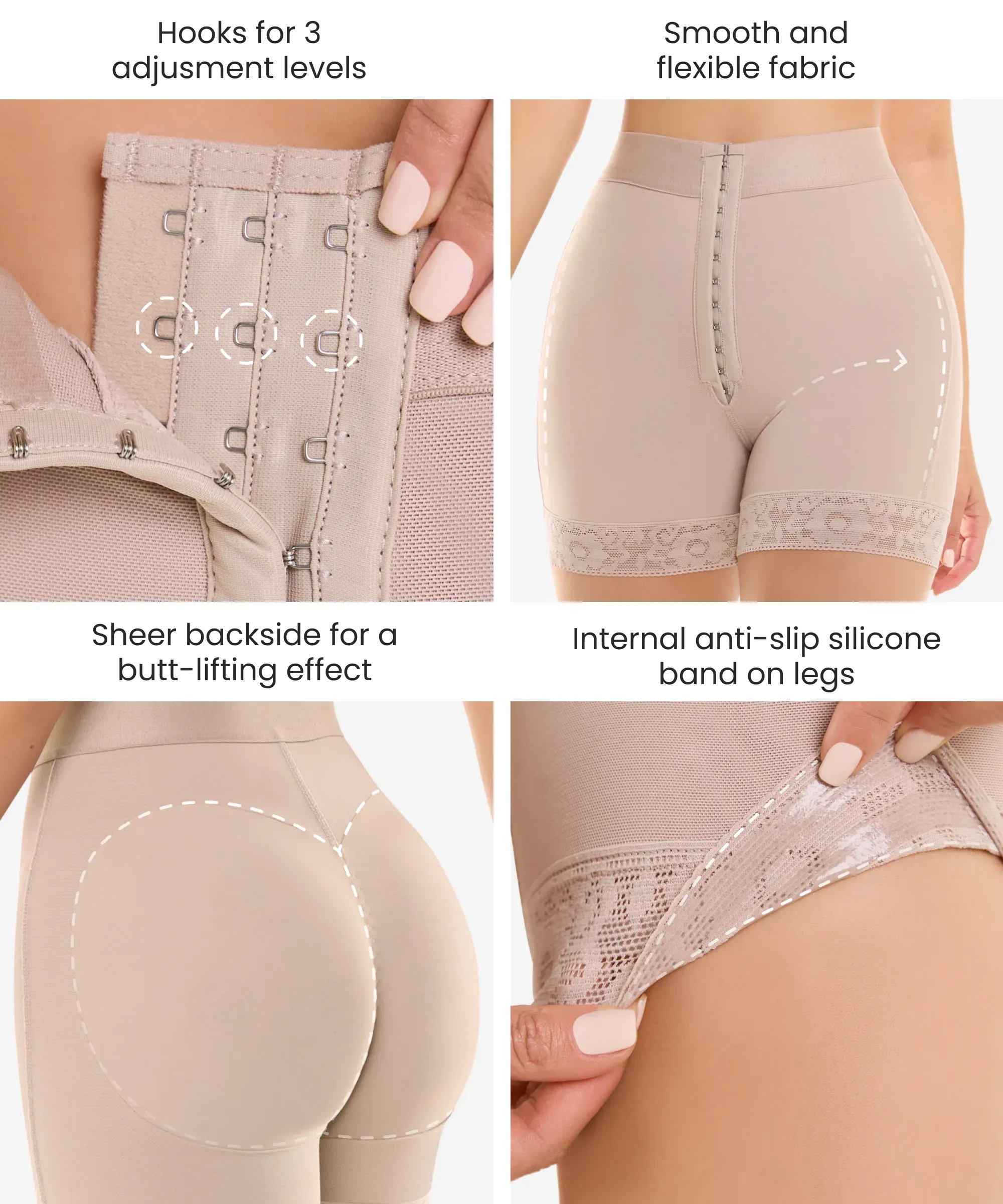 Rose Hook closure Shorts 3-Pack in style 255