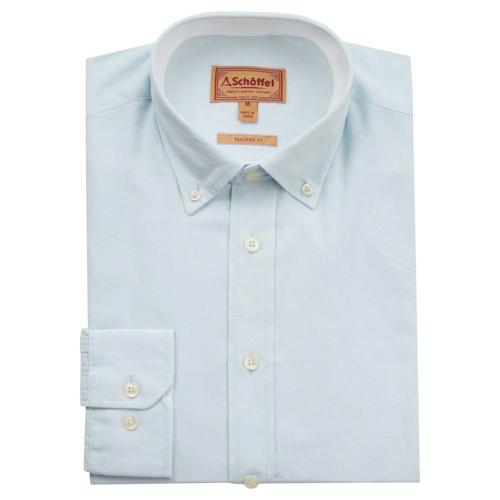 Schoffel Mens Titchwell Tailored Shirt - Pale blue or mint