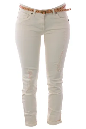 Scotch & Soda Maison Scotch Women's Belted Distressed Skinny Jeans