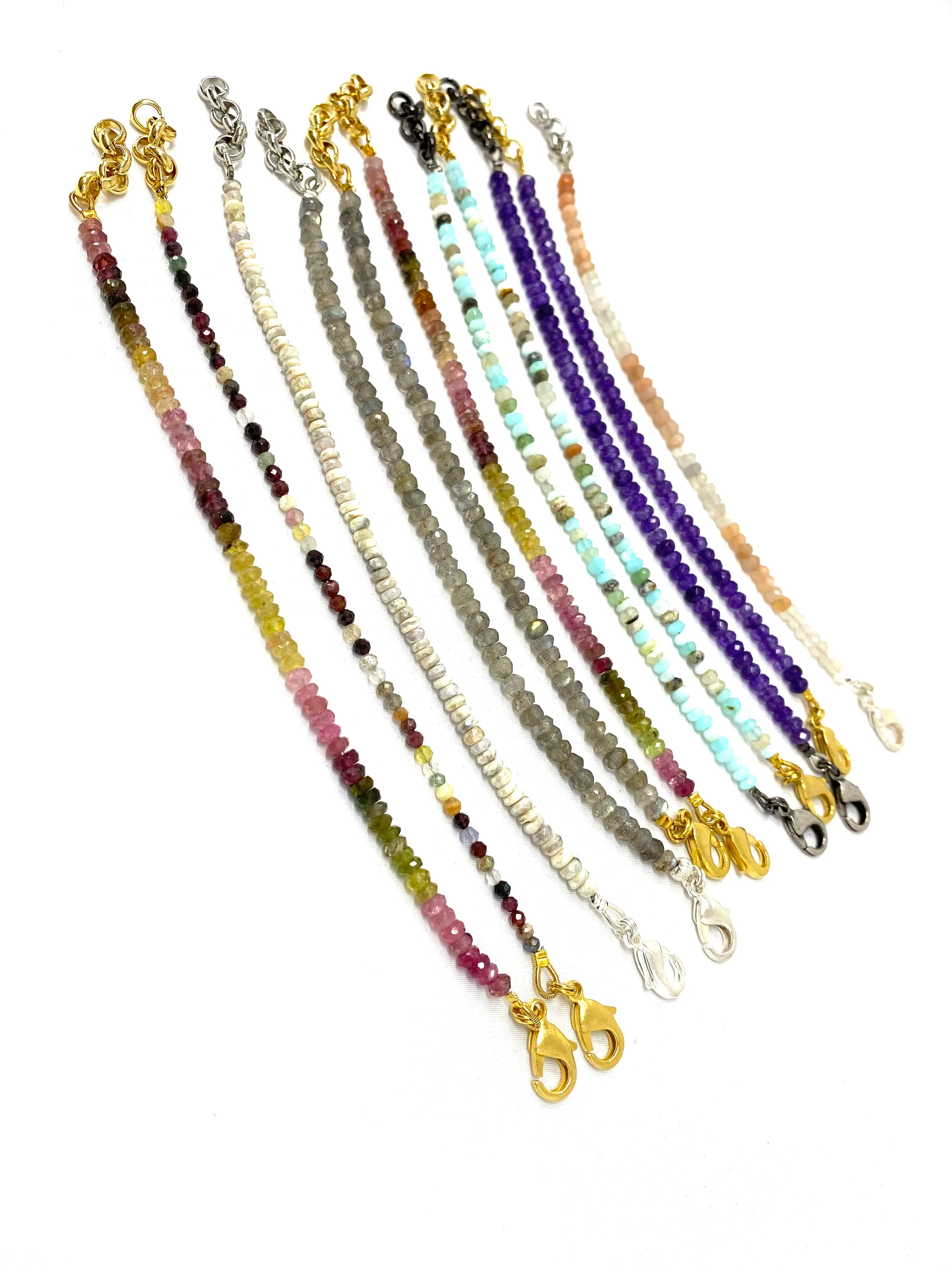 Single Strand Gemstone Bracelets