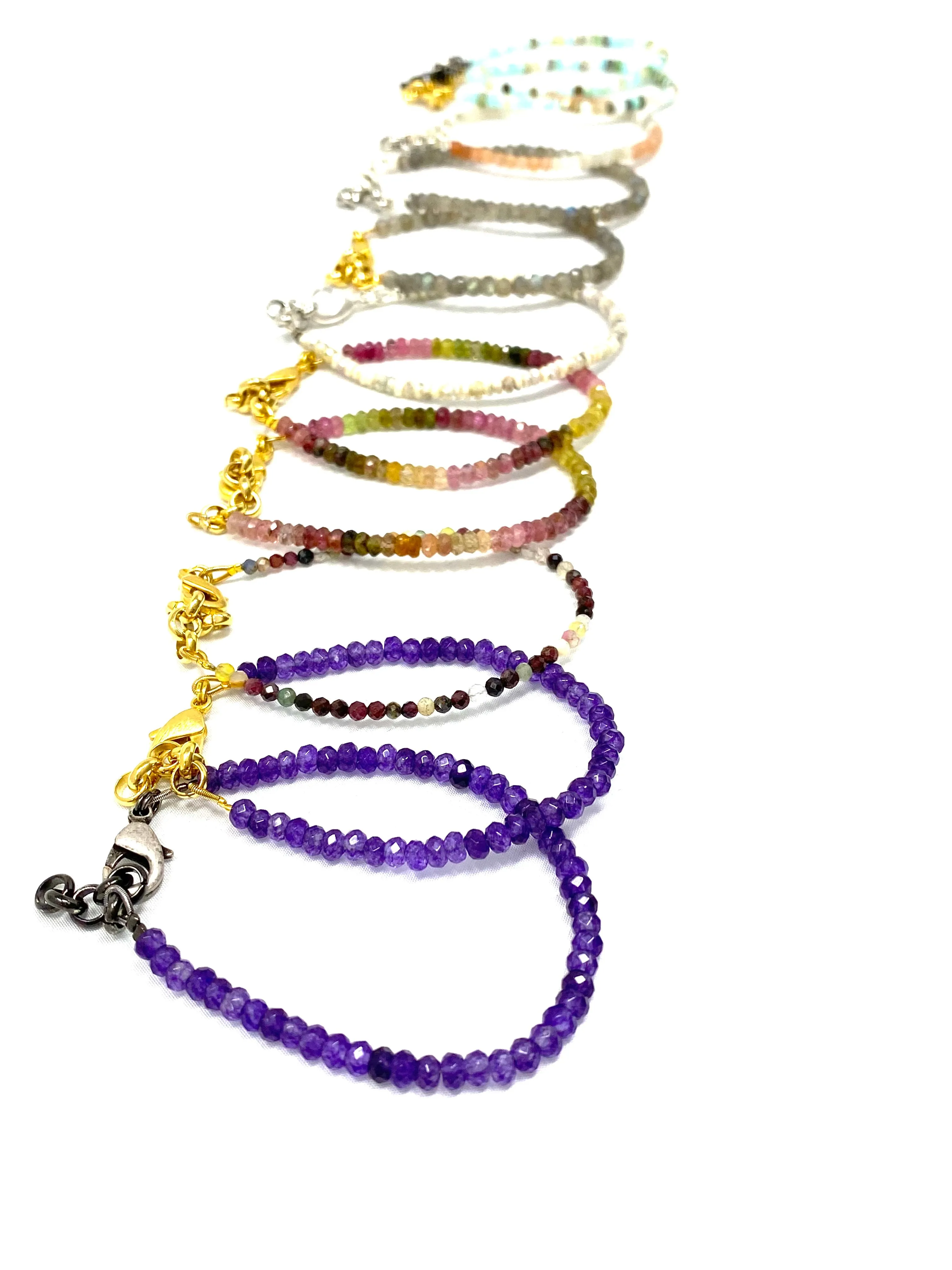 Single Strand Gemstone Bracelets