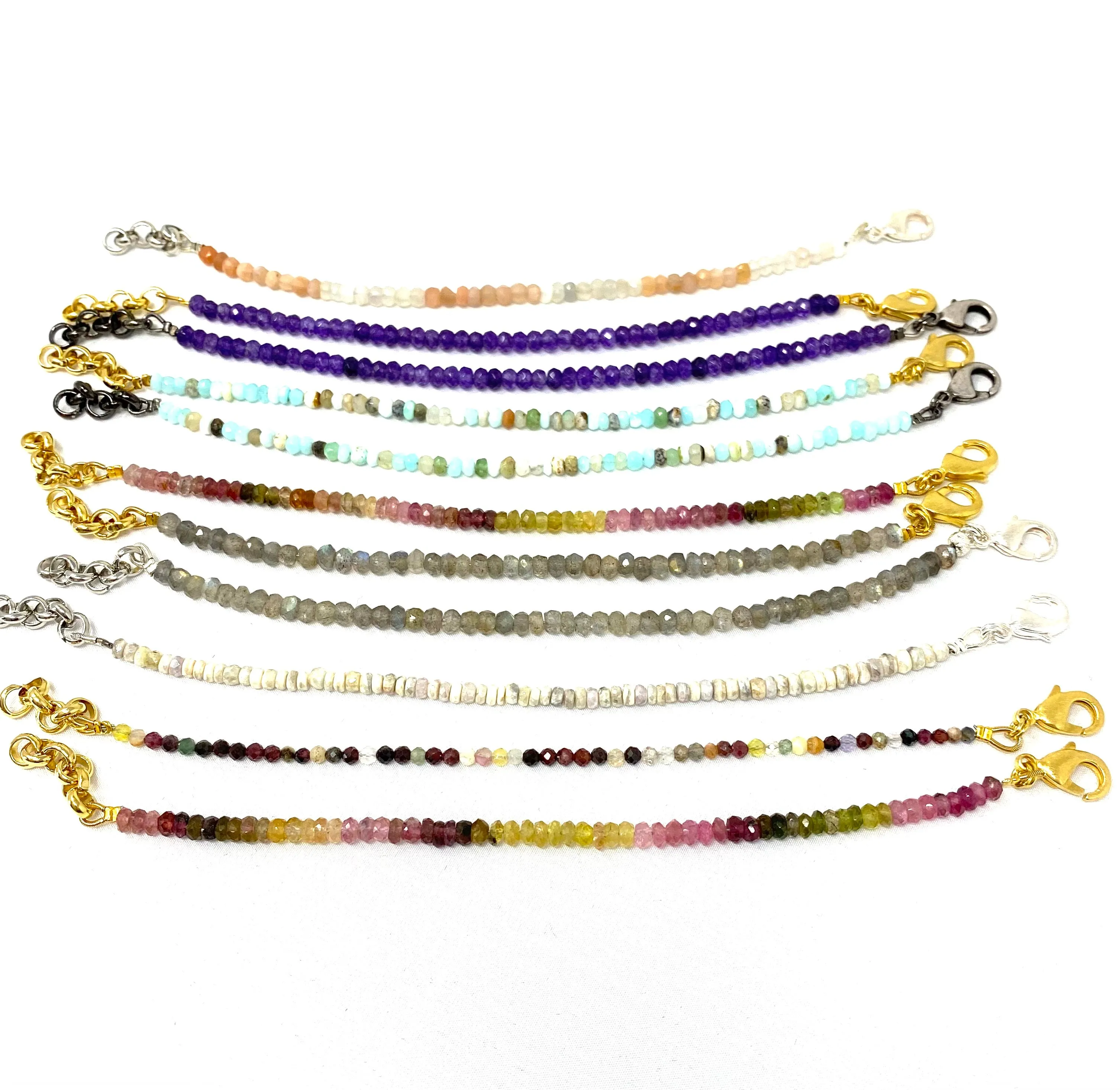 Single Strand Gemstone Bracelets