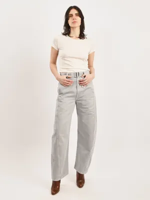 Snowy Blue Grey Twisted Belted Pants