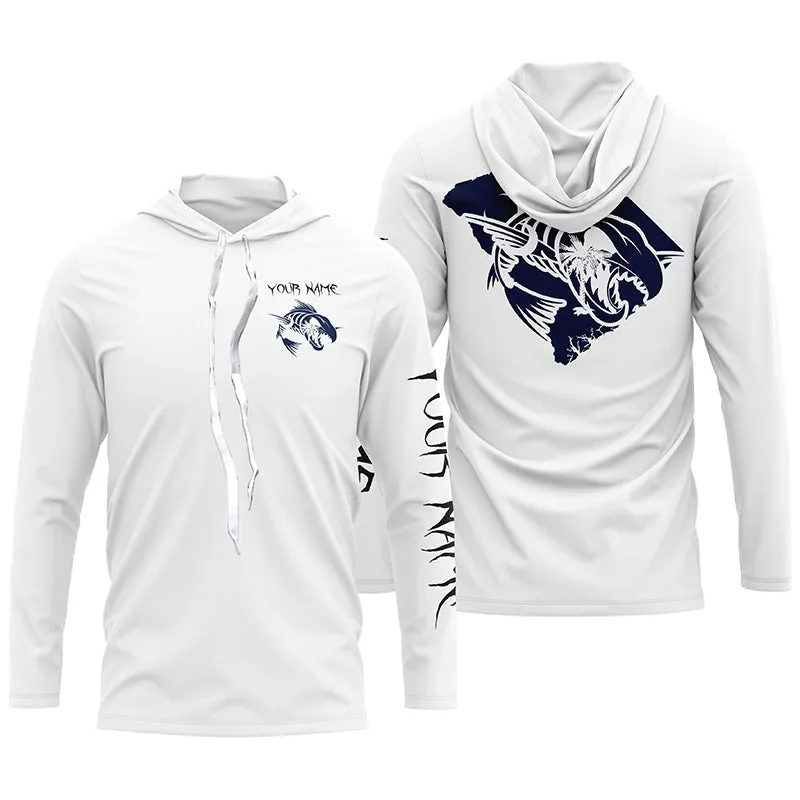 South Carolina fishing fish reaper skull Custom name Long sleeve, Long Sleeve Hooded NPQ960