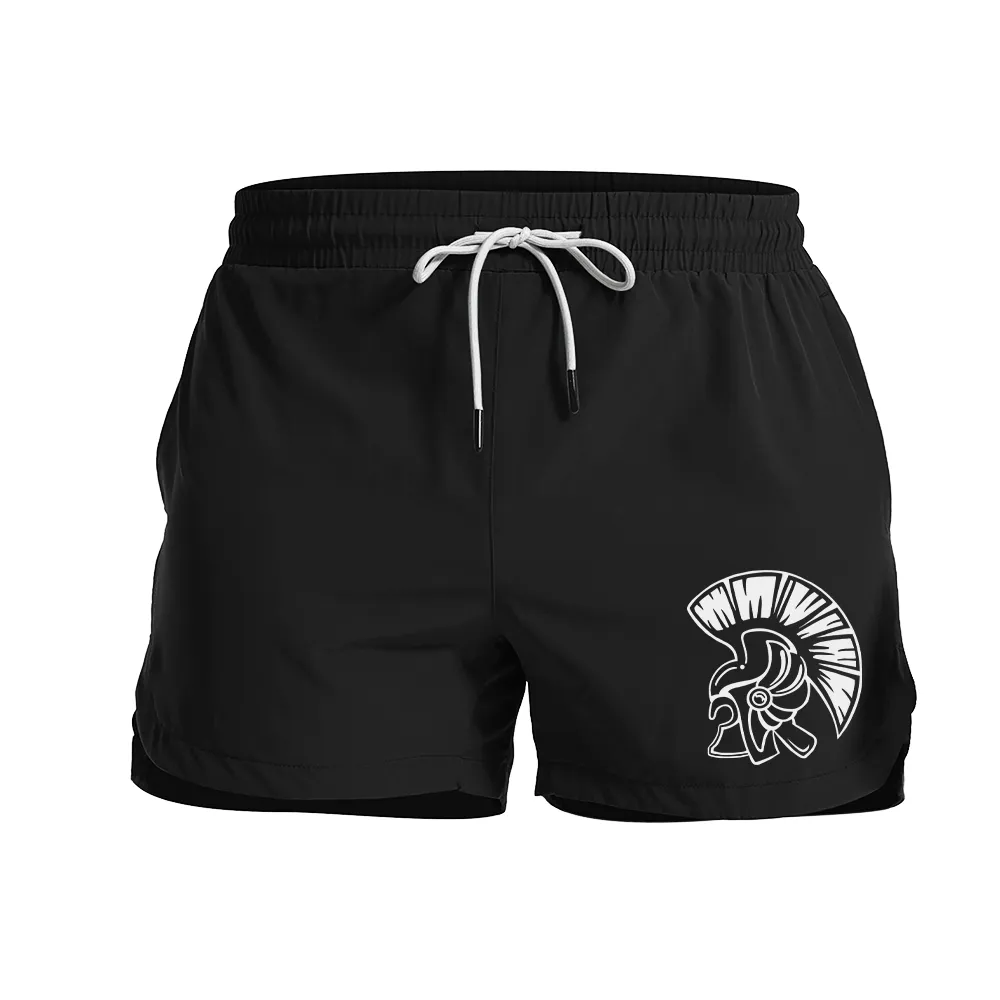 Spartan Helmet Graphic Shorts