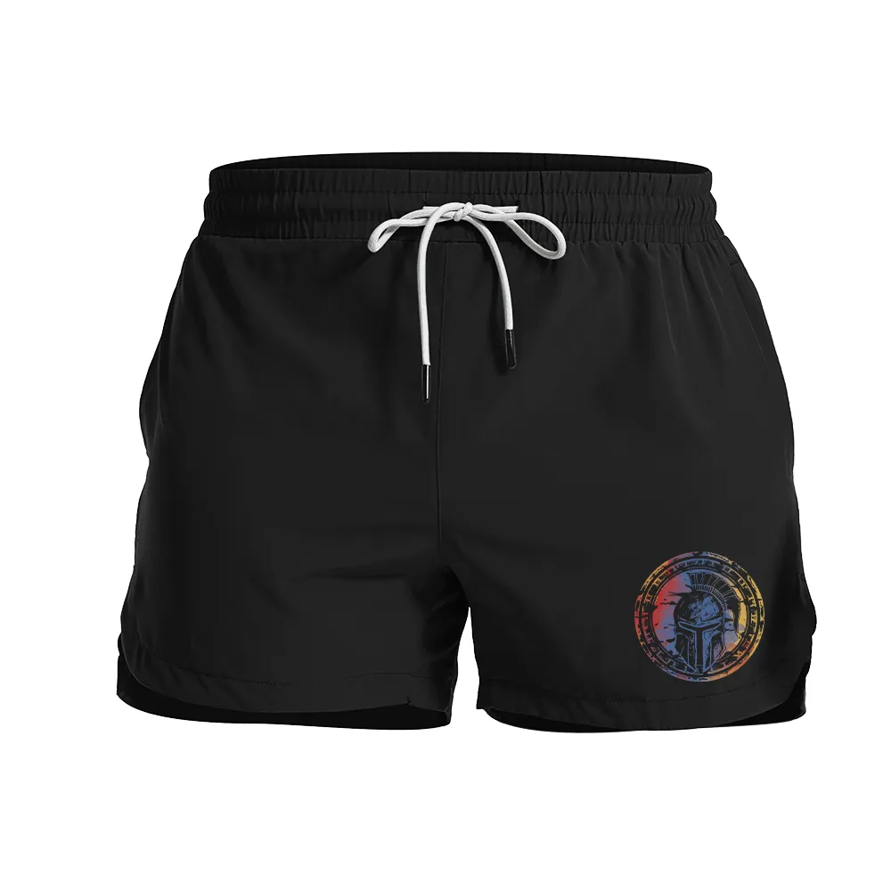 Spartan Helmet Graphic Shorts