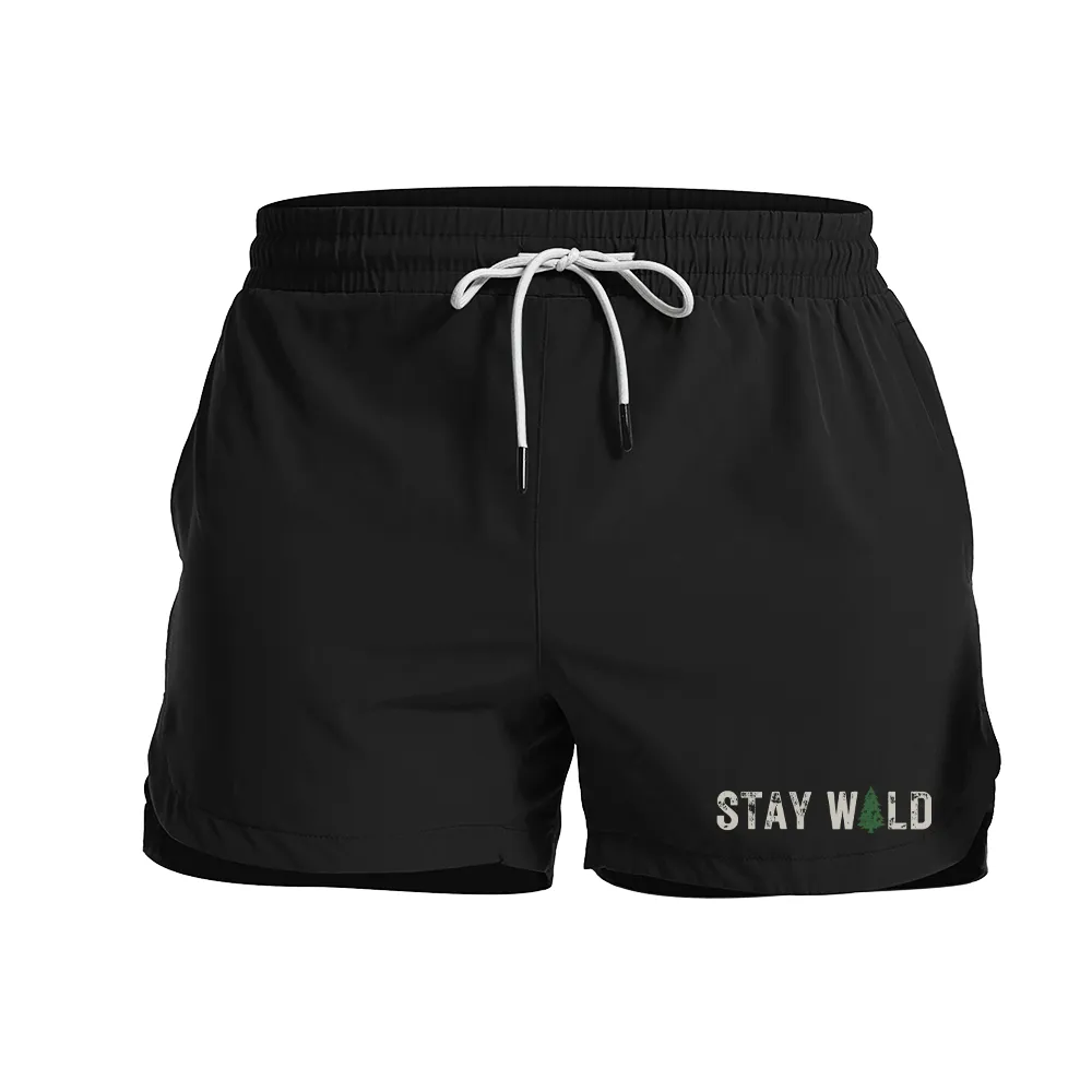 Stay Wild Graphic Shorts