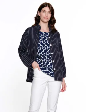 Striped Wire Collar Shirt