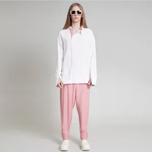 TAYLOR COLORBLOCK PULLOVER SHIRT PALE ROSE & DUSTY ROSE COMBO