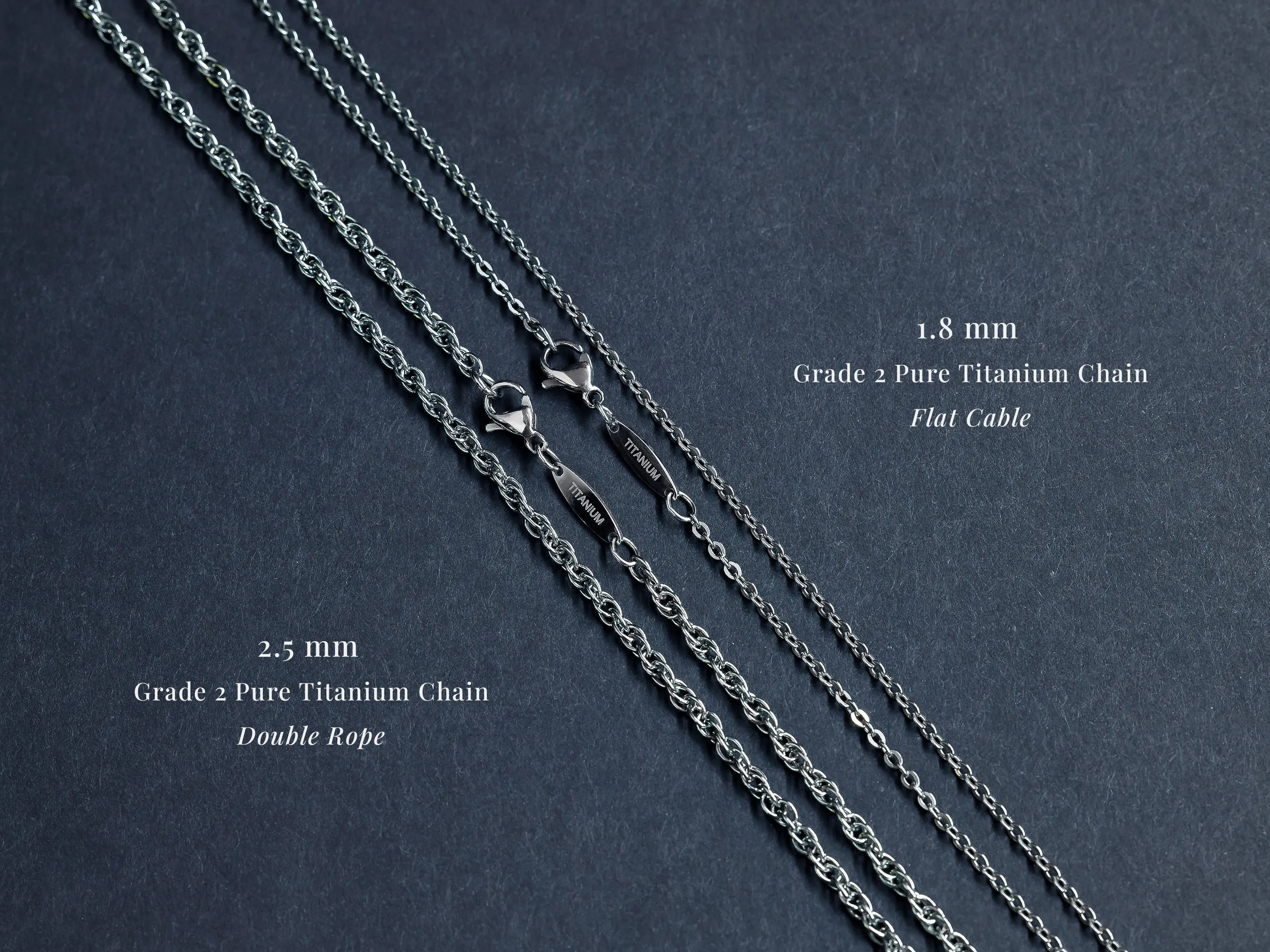TITANIUM Women's Square Initial Necklace