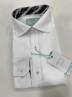 T.O. Black Marbled Classic Contrast Shirt