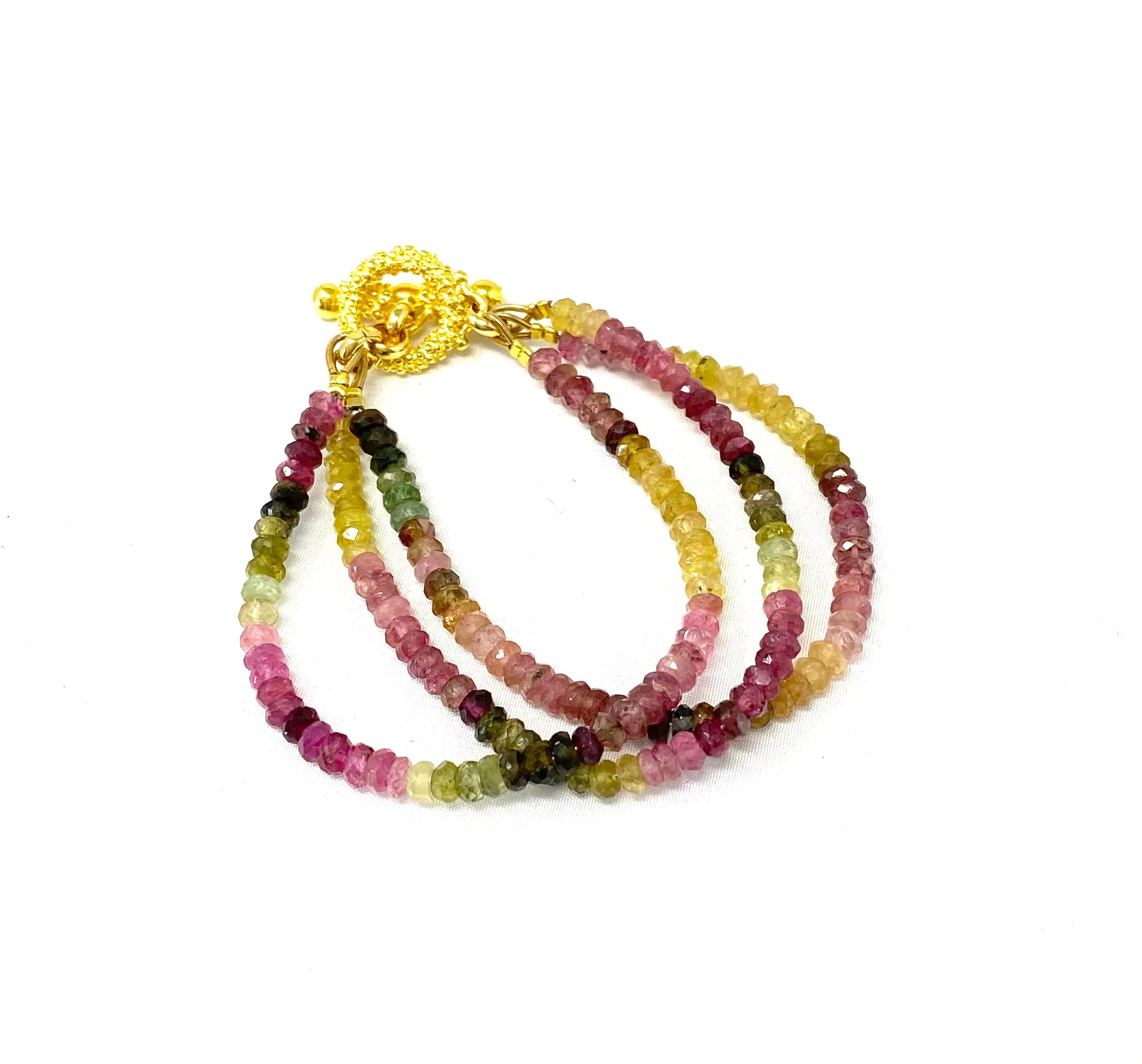 Triple Strand Tourmaline Bracelet
