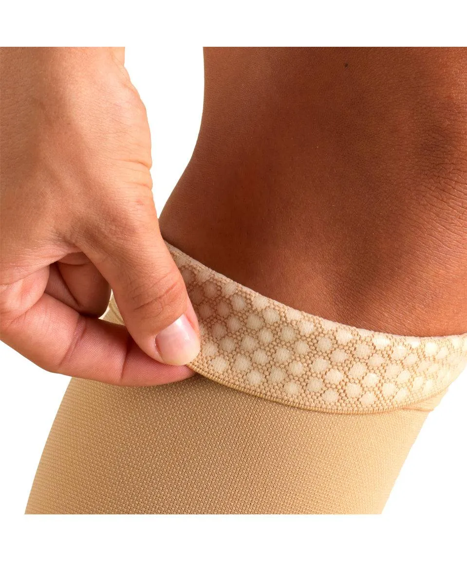 Truform Classic Medical Open Toe Knee High Silicone Dot Top 20-30 mmHg