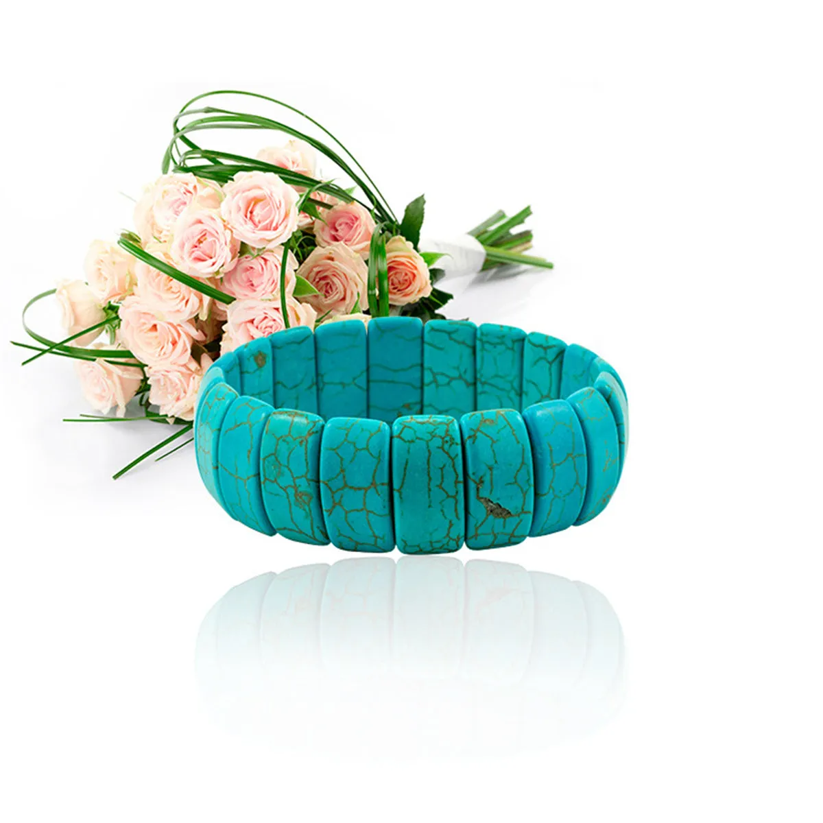 Turquoise Beaded Stretch Bracelet