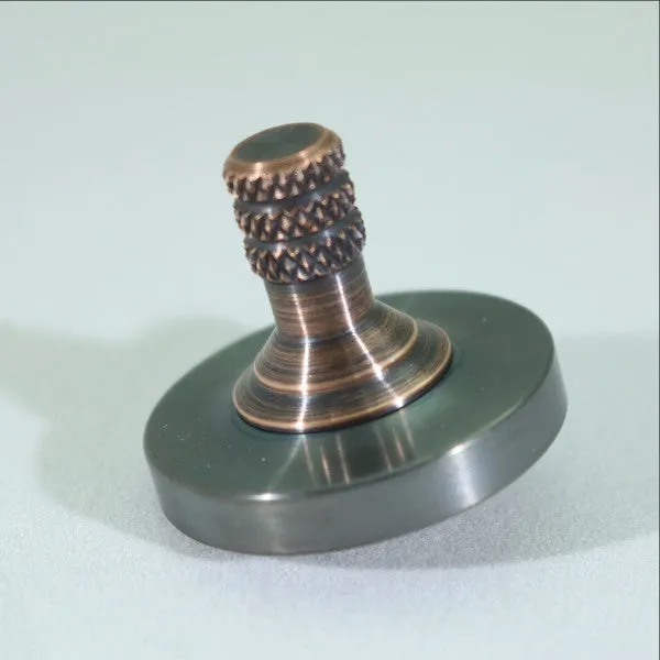 Two Step -  Gun Metal Stainless Steel & Antique Copper Spinning Top