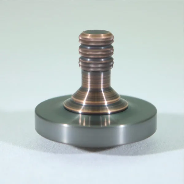 Two Step -  Gun Metal Stainless Steel & Antique Copper Spinning Top
