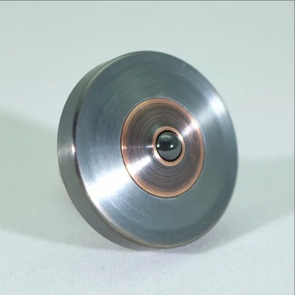 Two Step -  Gun Metal Stainless Steel & Antique Copper Spinning Top