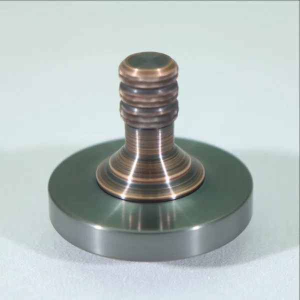Two Step -  Gun Metal Stainless Steel & Antique Copper Spinning Top