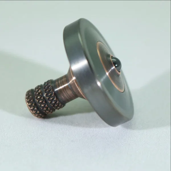 Two Step -  Gun Metal Stainless Steel & Antique Copper Spinning Top