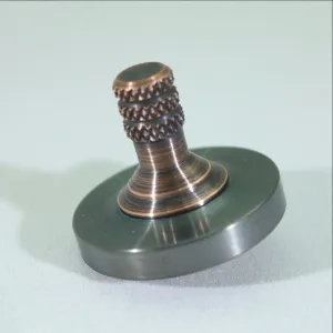 Two Step -  Gun Metal Stainless Steel & Antique Copper Spinning Top