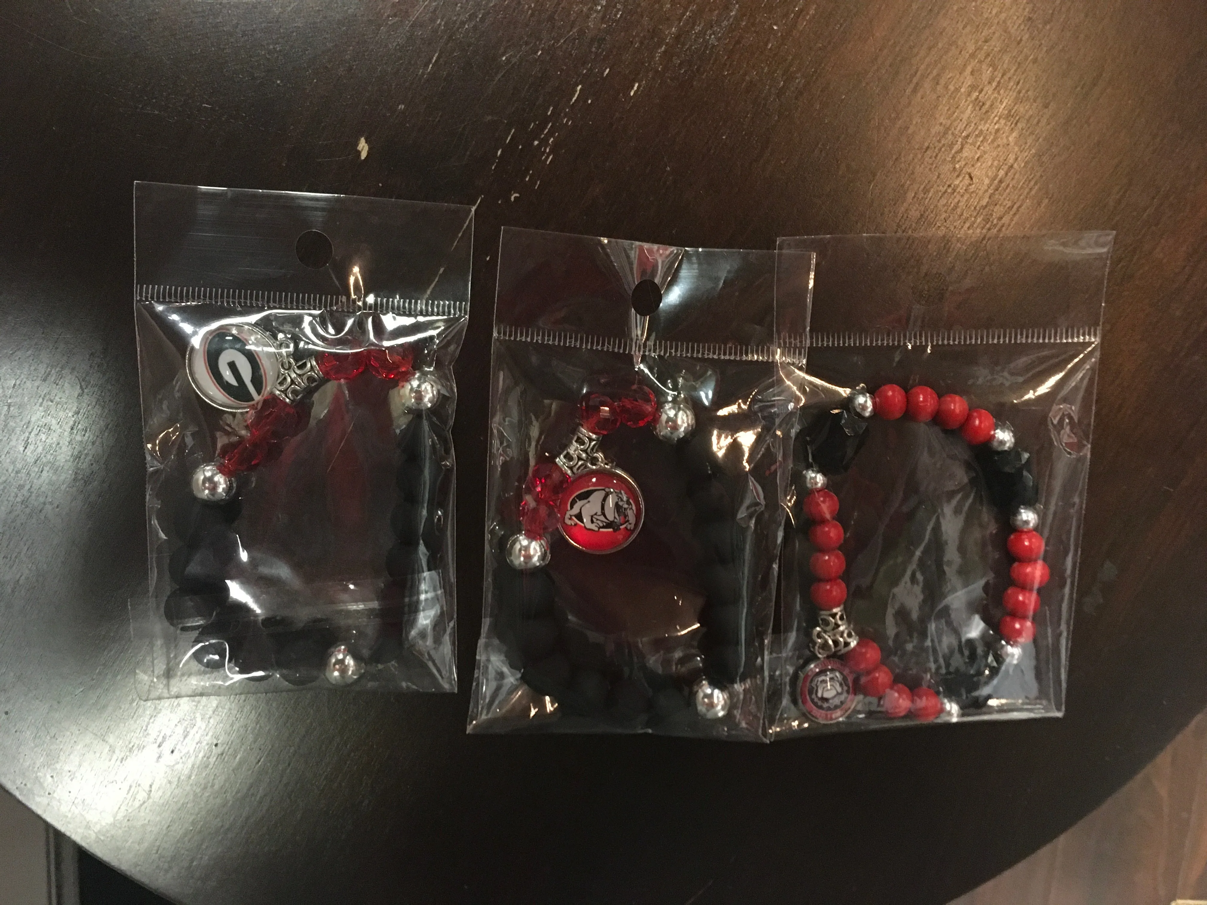 UGA Beaded Bracelet