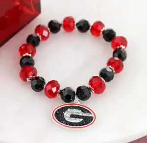 UGA Beaded Bracelet