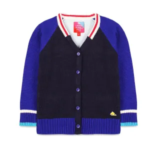 V Neck Colorblock Cardigan