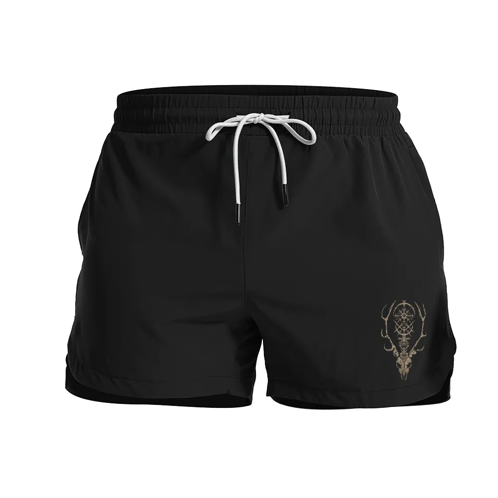 Viking Elk Graphic Shorts