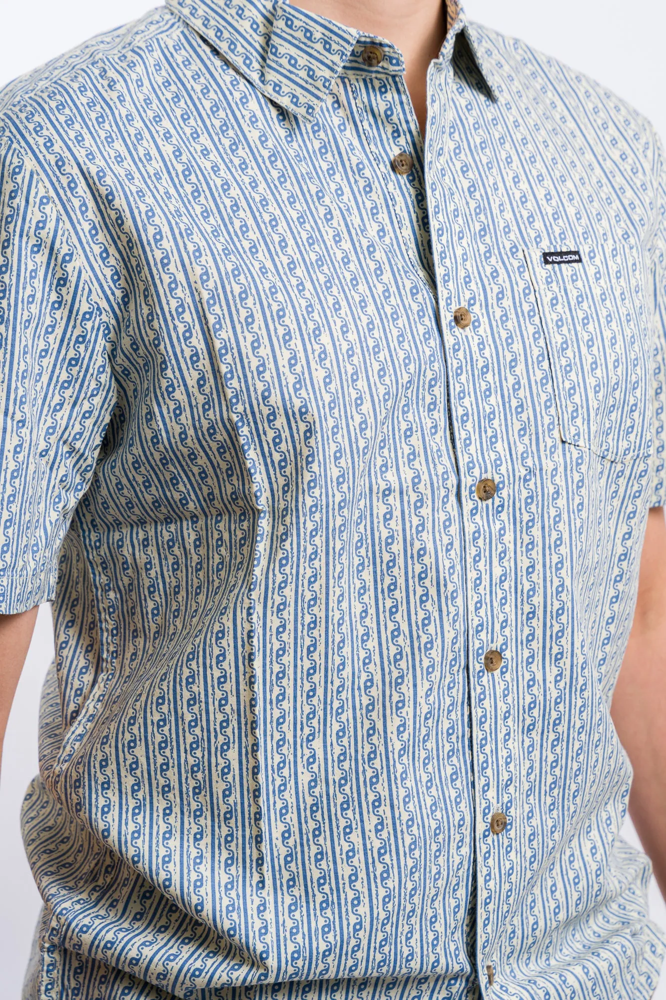 Volcom Scaler Stone Woven Short Sleeve Shirt - Dirty White