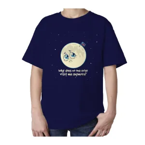 Weird Science Sad Moon Official Kid's T-shirt (Navy)