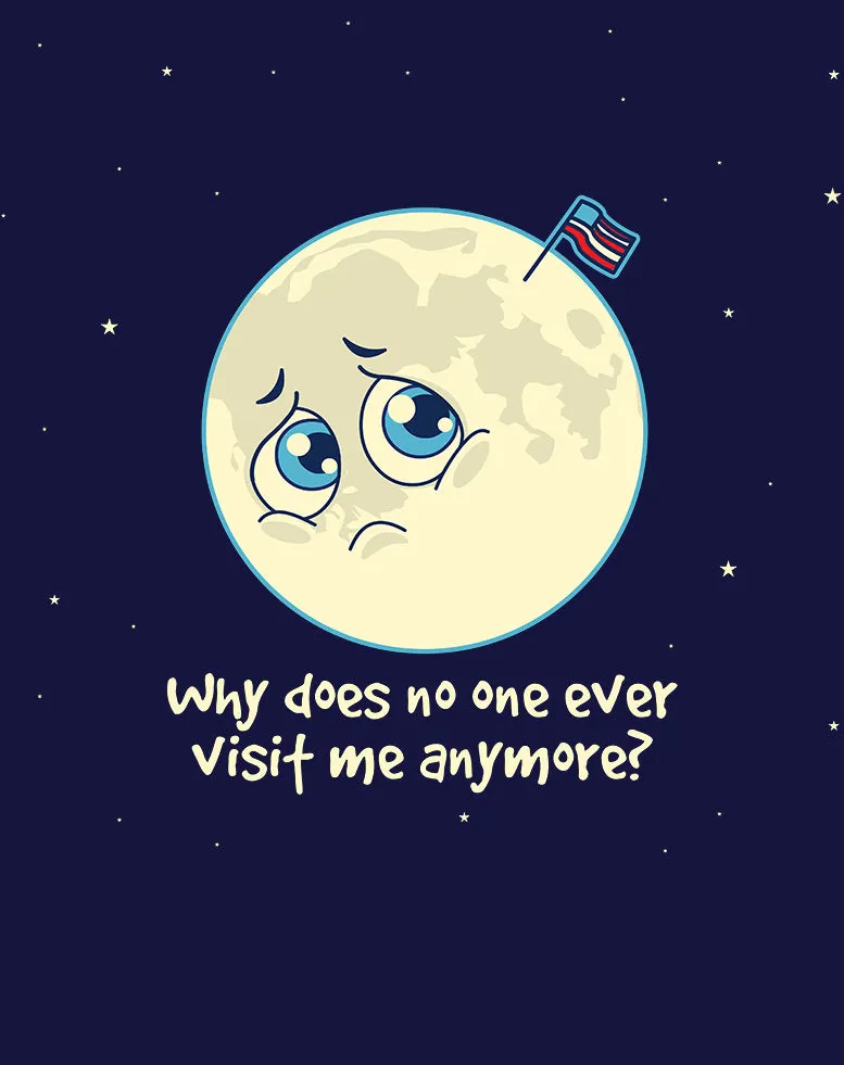 Weird Science Sad Moon Official Kid's T-shirt (Navy)