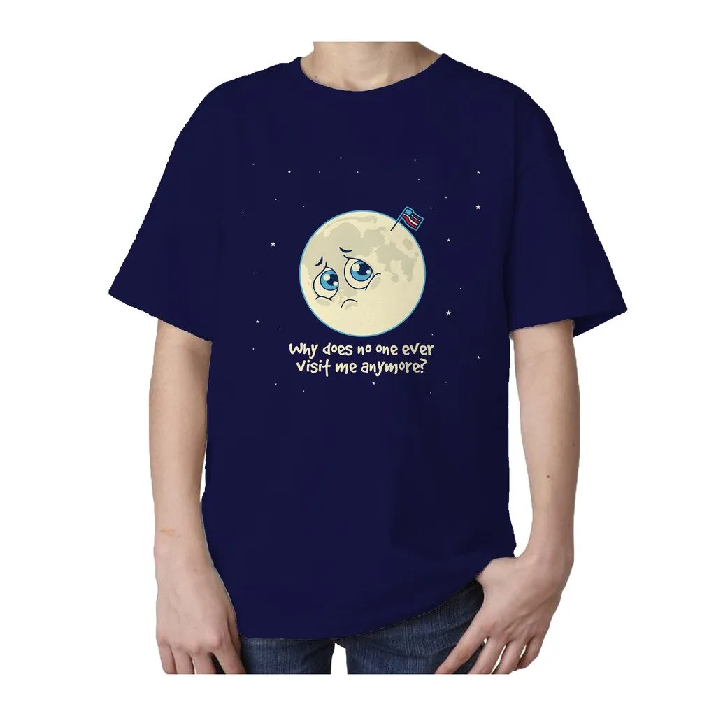 Weird Science Sad Moon Official Kid's T-shirt (Navy)