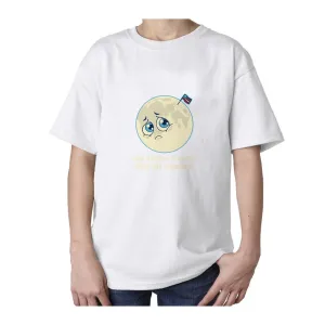Weird Science Sad Moon Official Kid's T-shirt (White)