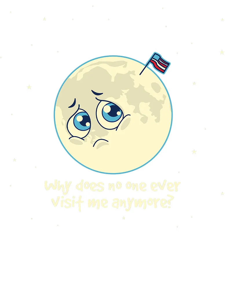 Weird Science Sad Moon Official Kid's T-shirt (White)